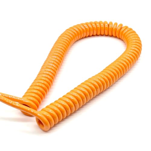 Câble extensible 2 conducteurs en PU orange résistant au froid 5m - 4