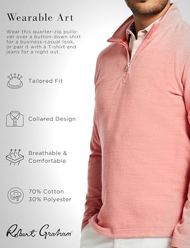 Robert Graham Men’s Hobson Lightweight Long-Sleeve 1/4-Zip Pullover Sweater3