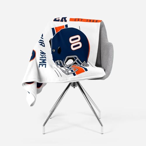 Image of Denver Throw Blanket Custom Name and Number Personalized Gifts for Men and Women