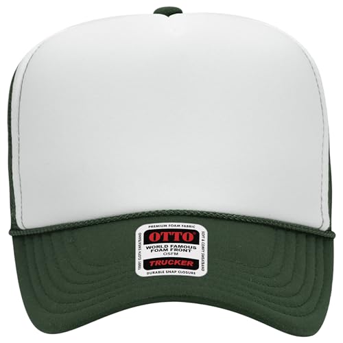Image of OTTO Polyester Foam Front 5 Panel High Crown Mesh Back Trucker Hats in 97, Bulk, Wholesale