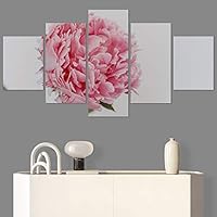 SIGNWIN 5 Panel Canvas Wall Art Bright Flowers for Home Decorations Ready to Hang - 60