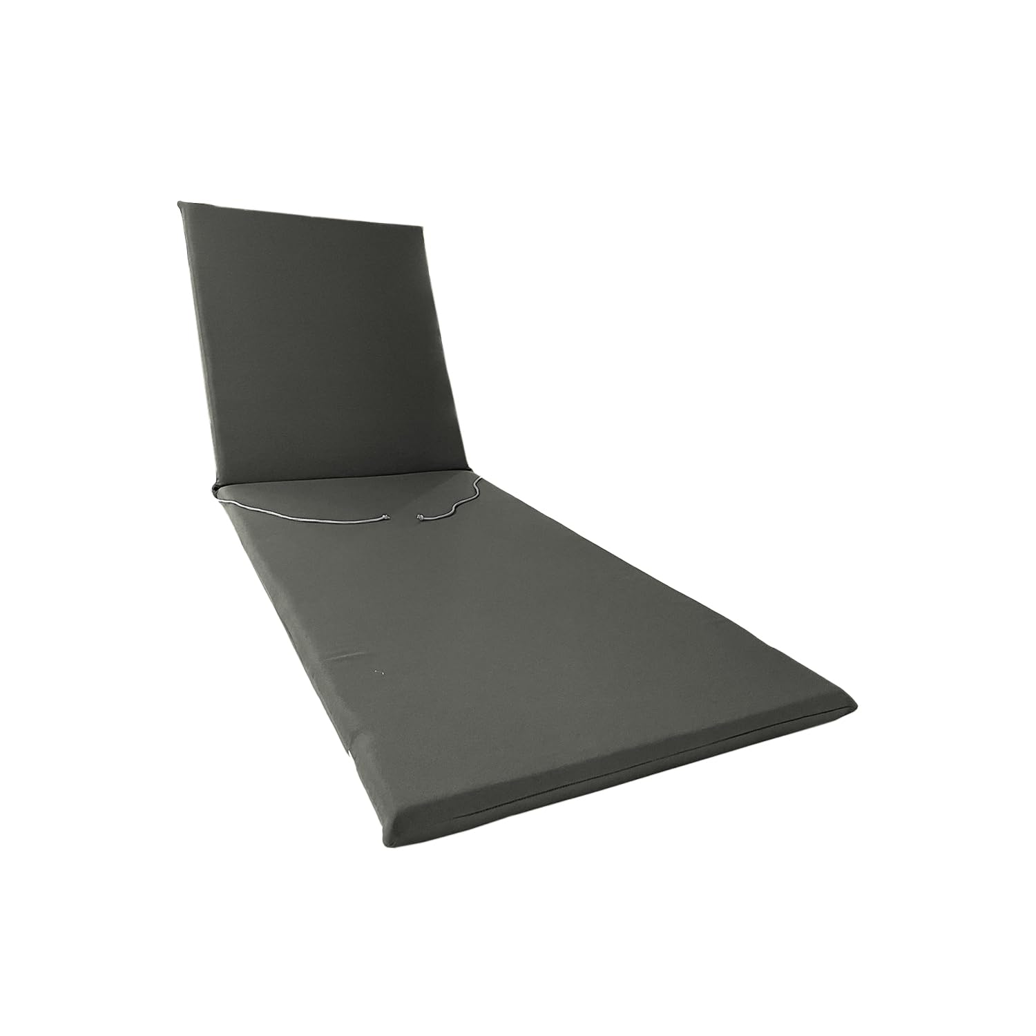 Il Tuo Artigiano Design Cojín para tumbona, plegable, de algodón, semihidrófugo y antimanchas, colchoneta artesanal fabricada en Italia (gris)