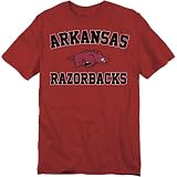 LOGOVISION University of Arkansas Campus Classic Unisex Adult T Shirt, Garnet, Large