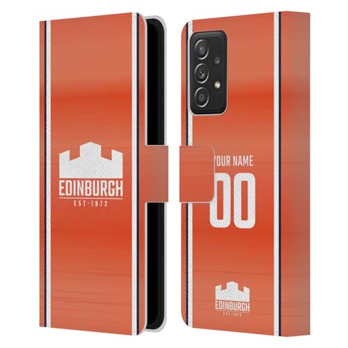 Coque Edinburgh Rugby en cuir portefeuille pour Galaxy A52s édition Away 2024/25