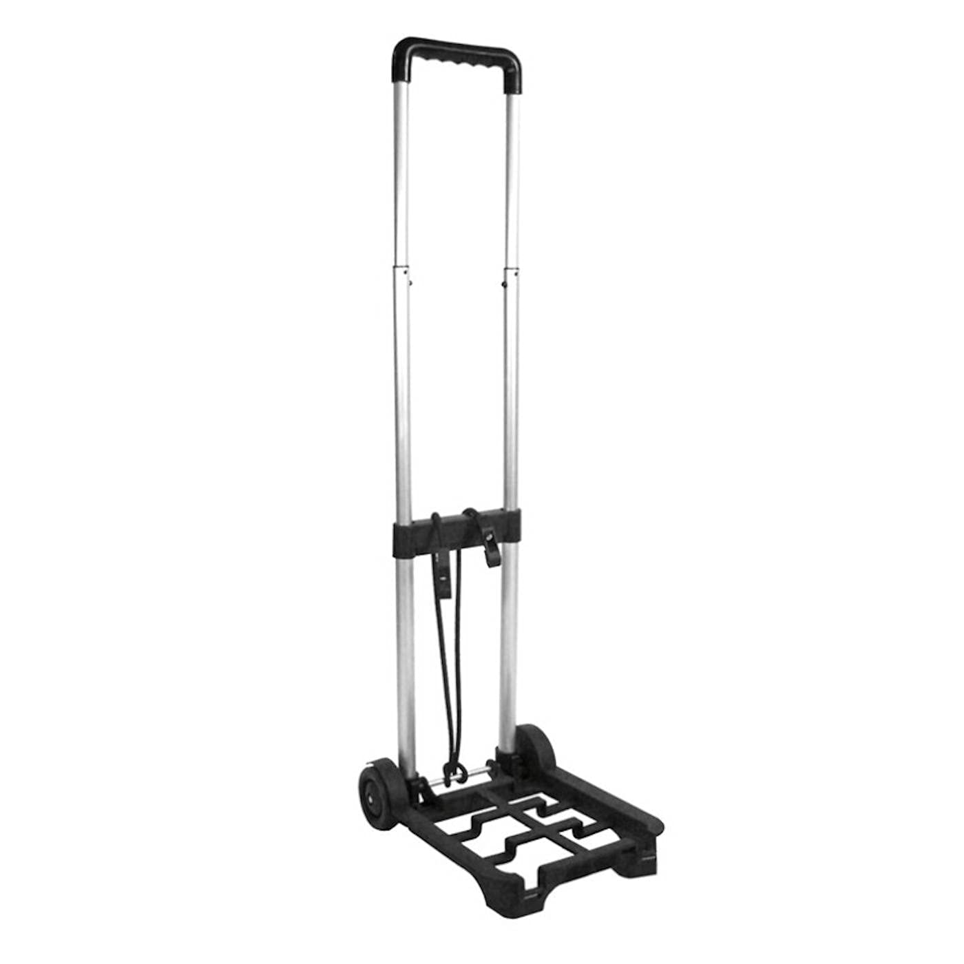 Tradineur - Carro portamaletas Plegable - Fabricado de Acero con 2 Ruedas - Carrito de Mano para Viajes con Pulpo elástico - 89,5 x 30 x 34 cm - Color Negro