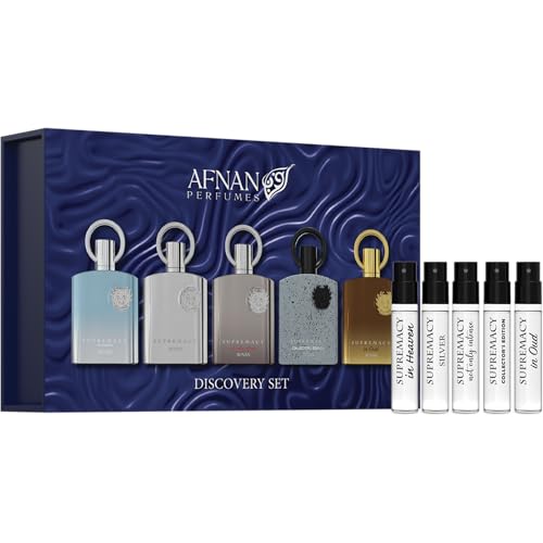 Afnan Supremacy Homme Series Discovery Kit, 5-Piece Miniature Perfume Set - 2ml x 5 Vials