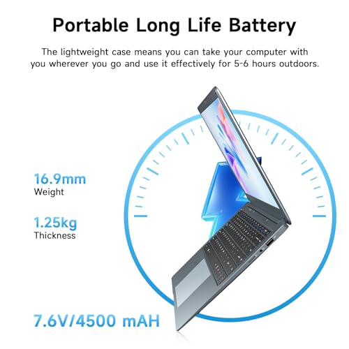 Image of BLUEING 14 Inch Laptop-Computer, Celeron N3350 (Up to 2.4GHz), 6GB LPDDR4 RAM 320GB Storage, WI-FI 5, BT5.0, HD Camera, 34Wh Battery, Home & Study, Lightweight