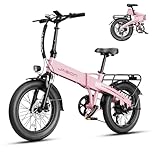 Jasion Electric Bike for Adults, 1000W Peak Motor up to 55 Max Miles Ebike, Aluminum 20'' Fat Tire Electric Bike Built-in 48V Removable Battery with 25MPH Top Speed, EBS Folding Ebikes for Adults