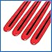 VekAuto 4 Pcs Car Side Door Handle Bowl Edge Cover Protection Reflective Strips Guards Trim Stickers Decals Red Black Auto Accessories