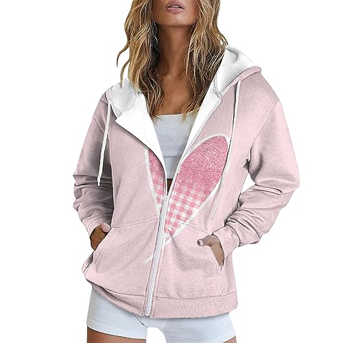 Generisch Damen Kapuze Zipper Sweatshirt Damen Zipper Kapuzenpullover...