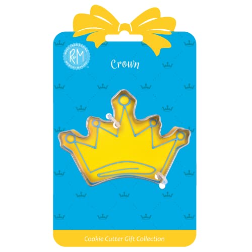R&M Coronation Crown Cookie Cutter 3.5" - Stainless Steel - Gift Tag Carded