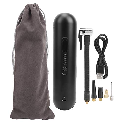 flexman Electric Bikes Tire Inflator, Portable Electric Bikes Pump Tire Inflator Digital Display Electric Bikess Tire Inflator for Cars, Bikes, Balls, Toys (Black)