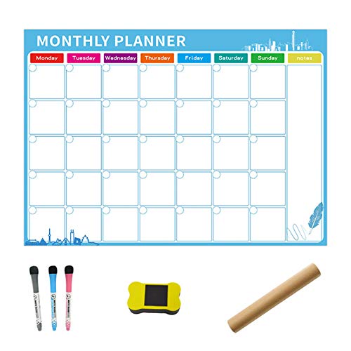 Jishu Uitwisbare Kalender voor Koelkast Magnetische Whiteboard Kalenders Maandelijks/Wekelijkse Planner Wekelijkse… - Image 6