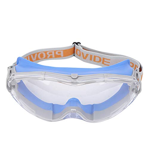 MechKit Gafas de Química Anti Impacto Antivaho Gafas de Protección Industrial Resistentes al Desgaste para Trabajos de Laboratorio Seguridad en la Construcción Naranja Gris 1 (Azul)