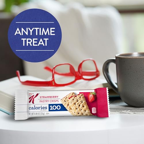 Special K Bar Pastry Crisps, Breakfast Bars, 100 Calorie Snacks, Strawberry (8 Boxes, 96 Count)