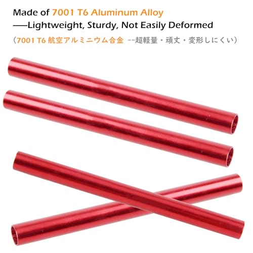 Triwonder Tent Pole Repair Splint Repair Kit Spare Repair Tube for Diameter 8.5-10.5mm (Red - 10 Pack)