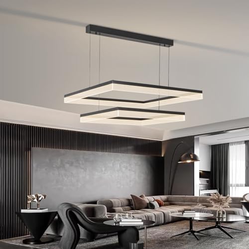 Suspension grand salon LED géométrique et dimmable pour l'éclairage d'une villa