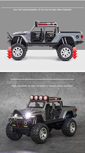 Image of Alloy Car Model Diecasts Metal Toy with Sound /Light /Pull-Back Off-Road Vehicles Car Model Collection Kids Toys Gift Multicolor Pack of 1 (1 /32 Rubicon Jeep)