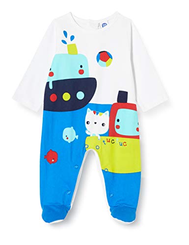 Tuc Baby Boys' Agua Gato Jumpsuit, Blue (Azul 16), Newborn (Size: 0-1M)
