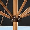 Best Choice Products 9ft Deep Square Solar Powered LED Lighted Patio Umbrella w/Woodgrain Pattern, UV-Resistant Fabric, Hand Crank - Black