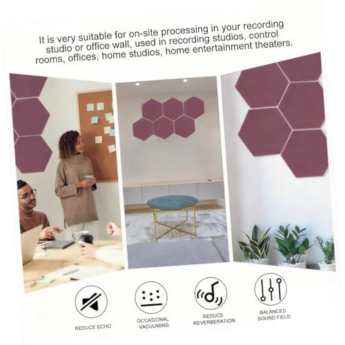 6 Piezas Paneles Acústicos Hexagonales para Pequeñas Habitaciones y Techos miniatura 6