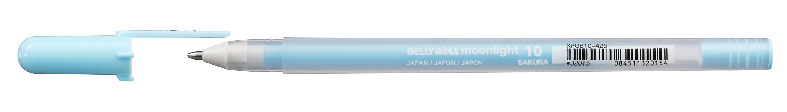 SAKURA Gelly Roll Moonlight 10 Gel Pen - Sky Blue - Medium Point - 1.0 mm Ball - Bright & Vivid Colours - Water-Based Pigment Ink