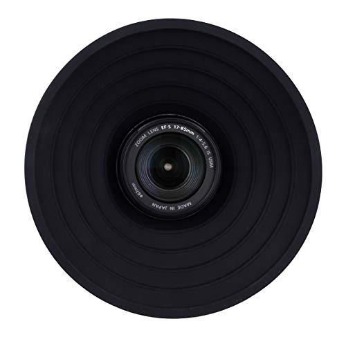 STSEETOP Camera Lens Hood Collapsible Reversible Filter Thread Rubber Digital Lens Hood DSLR Lens Cap Shade (for 50-70mm Lens)