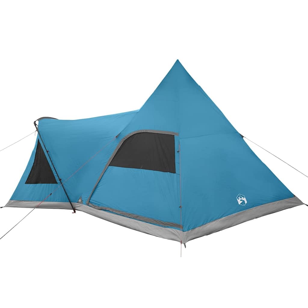 Teepee 5-osobowy namiot z zielonym dachem 545 x 450 x 295 cm, 185T poliester tipi namiot rodzinny z powłoką PU, w tym przegroda, okno wentylacyjne, haczyk