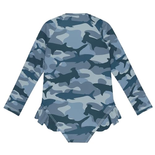 Girls Long Sleeve One Piece Swimsuits UPF 50+ Quick Dry Rashguard Bathing Suits Zipper Swimwear Size 3-12Y2