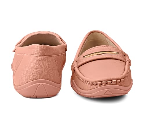 Image of LOUIS STITCH Women's Premium Slip-On Loafers | Elegant Solid Slip-On Comfort Shoes for Casual and Formal Wear | Slip-On Loafer Shoes for Women | LSLD-BLR-HS01