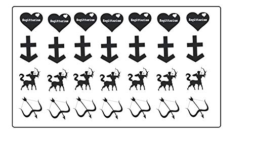 Sagittarius Zodiac Collection (Sagittarius Stickers Black)