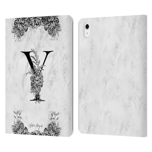 Etui portefeuille iPad Air 2022 avec motif monogramme lettre Y élégant