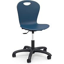 Virco ZTASK18 ZUMA Mobile Task Chair with Wheels 25 Chairs, 16"-20" Adjustable Seat Height for Teachers and Students 5th Grade - Adult, Ideal for Classrooms and Computer Labs - Navy