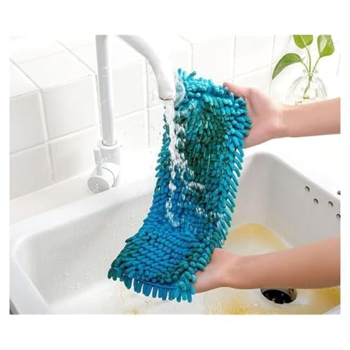 Image of Microfiber Flat Floor Mop | Steel Rod Long Handle Wet & Dry Cleaning Pocha | Tile, Marble & Wooden Floor Cleaner | घर की फर्श सफाई के लिए पोछा