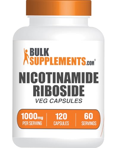 BulkSupplements.com Nicotinamide Riboside Capsules - NAD+ Supplement Nicotinamide Riboside 1000mg - Gluten Free 2 Capsules per Serving 120 Count (Pack of 1)