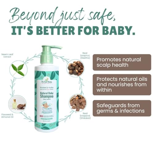 Image of The Indi Mums Mixed Combo Natural Baby Shampoo & Body Wash for Newborns,Toddlers and Kids- Promotes Healthy Hair & Skin, Hypoallergenic & ph Balanced - 2X 50 ML