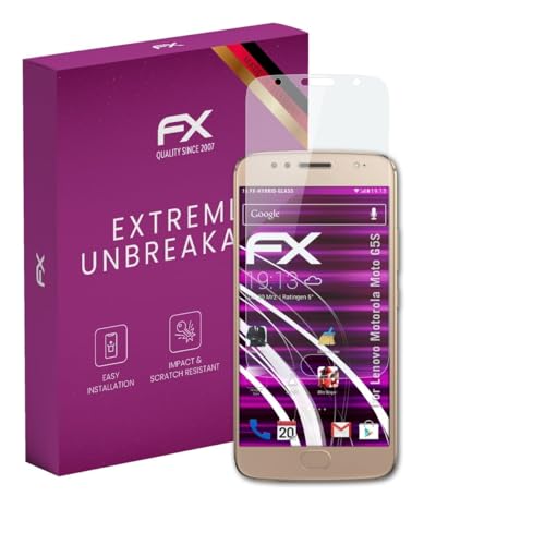 atFoliX Lámina Protectora de plástico Cristal compatible con Lenovo Motorola Moto G5S Película Vidrio, 9H Hybrid-Glass FX Protector Pantalla Vidrio templado de plástico