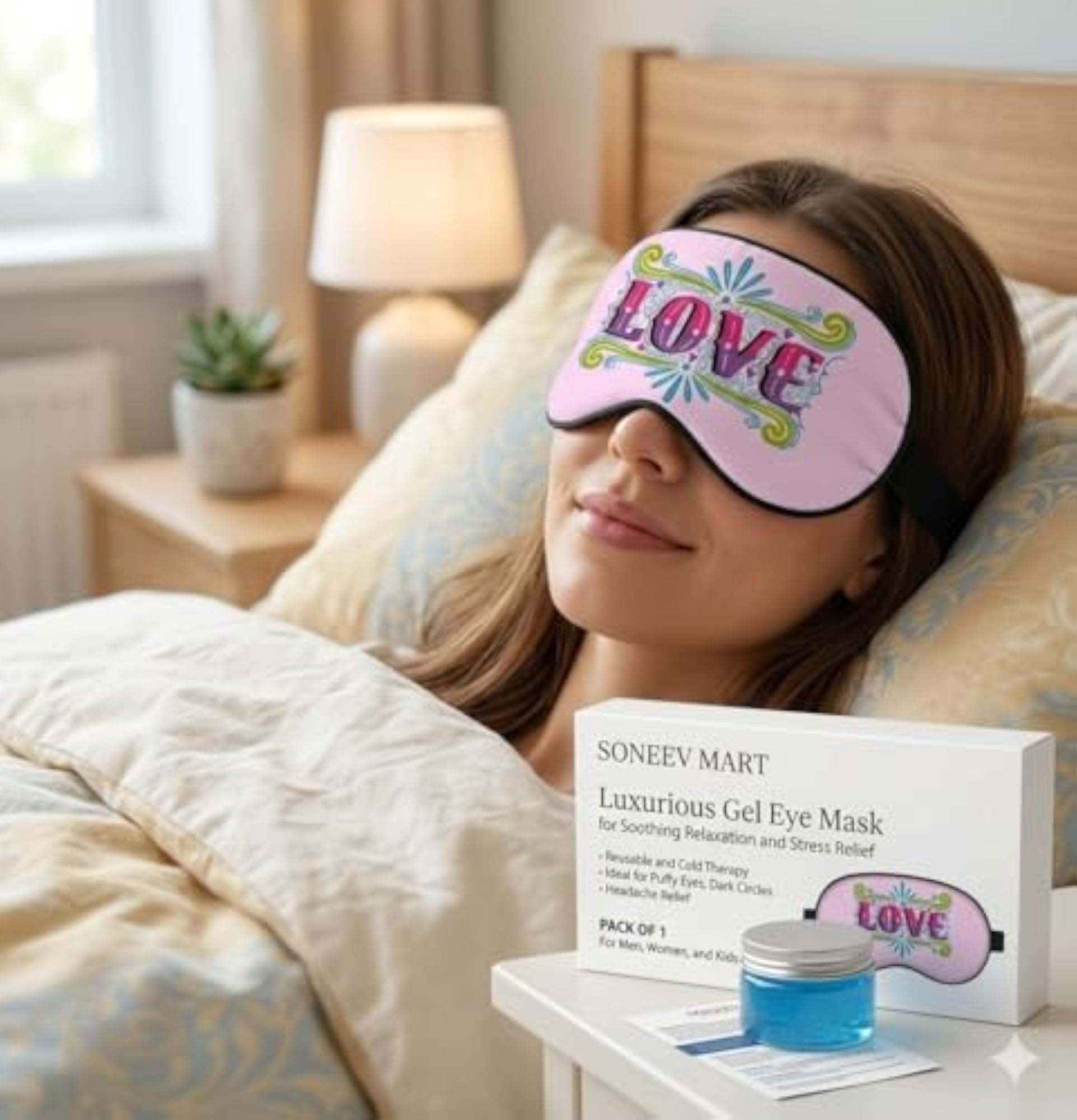 Cooling Gel Eye Mask for Kids, Reusable Hot & Cold Therapy