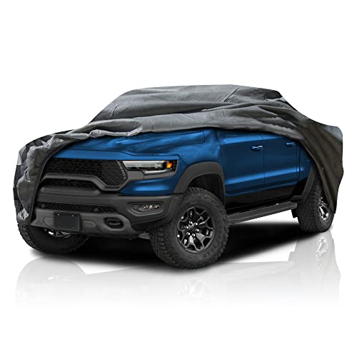 Ultimate HD 5 Layer Semi Custom Truck Cover for Ram 1500 2018-2023 Crew Cab Pickup 5.7 Feet Bed, All Weather Protection Breathable Scratch, Dust, Snow Shield