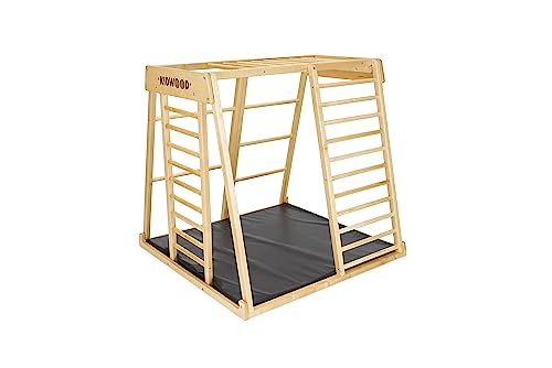 KIDWOOD™ Rakete Klettergerüst Black Edition für drinnen. Spielturm für...