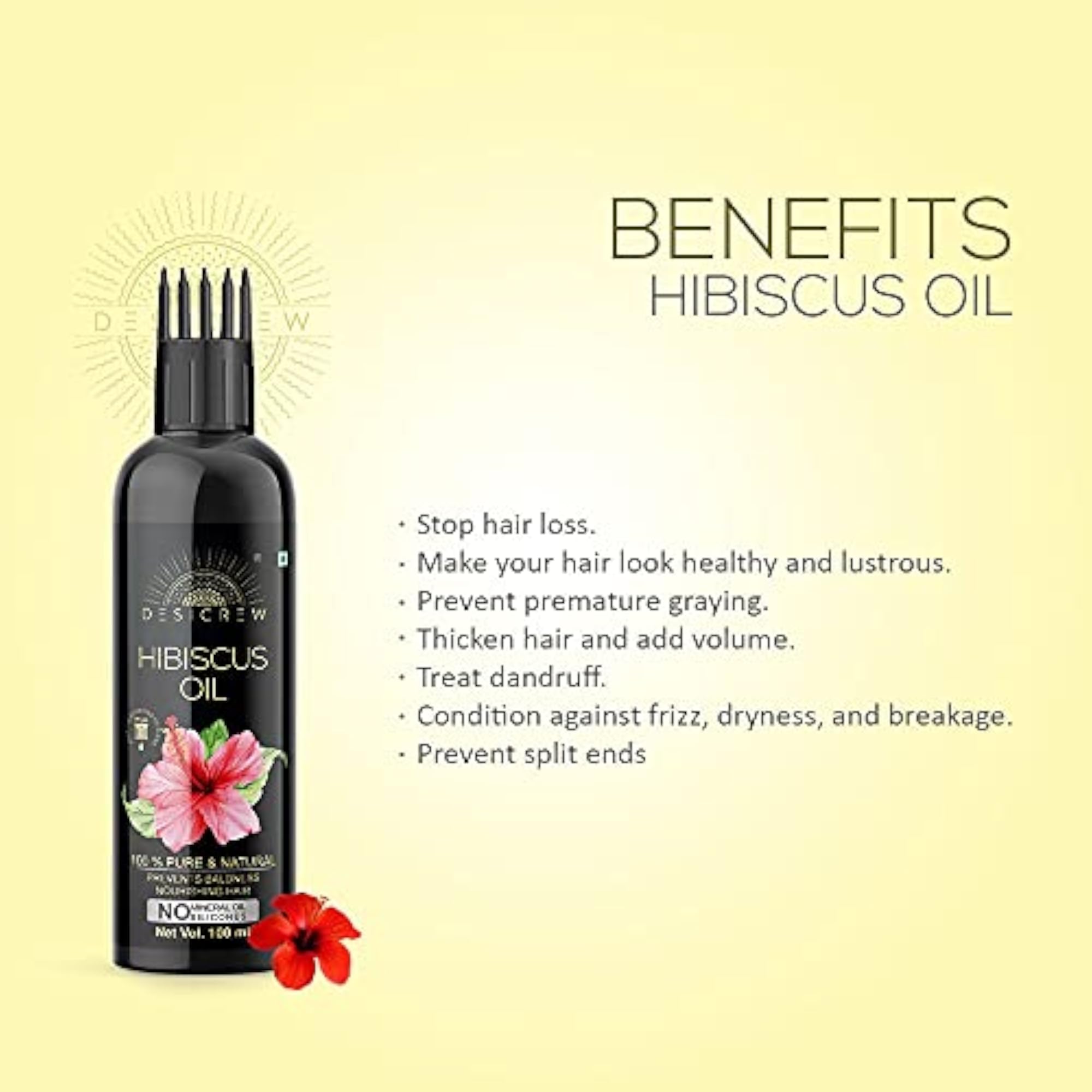 Cold-Pressed Virgin Coconut & Hibiscus Hair Oil Combo, 200ml