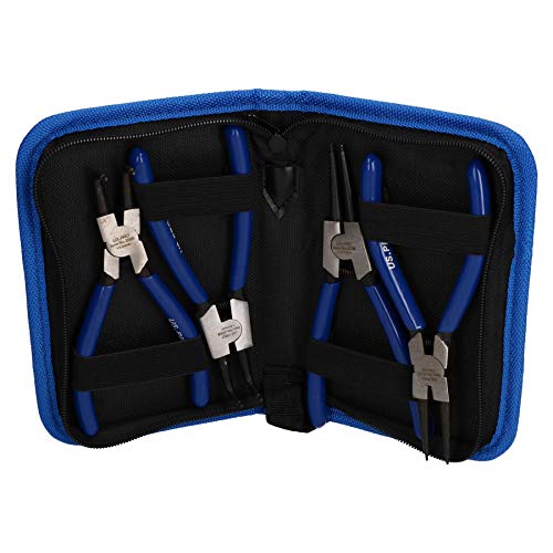 Ensemble pince circlips 150mm droit et courbé avec pointes renforcées haute précision