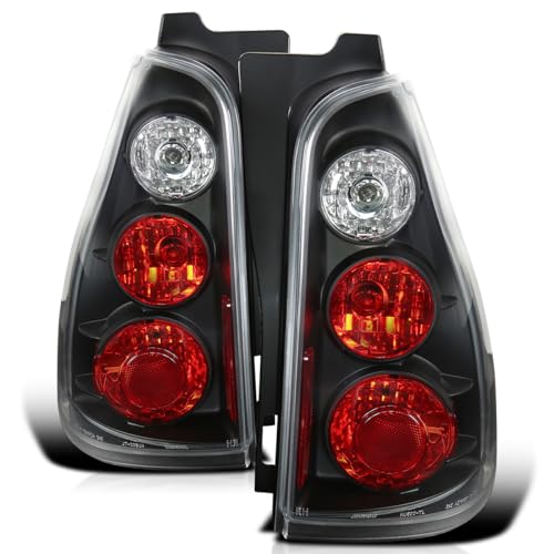Spec-D Tuning Black Tail Lights Compatible with 2003-2005 Toyota 4Runner, Left + Right Pair Assembly