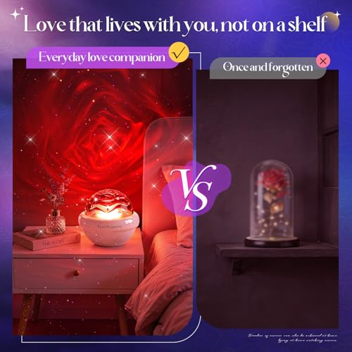 Image of PIKOY Rose Birthday Gifts for Teen Girl with 11 Mixed+4 Solid Colors, Dimmable Northern Lights Projector, Sunset Lamp Ambient Lighting with Remote, Aurora Light Projector for Bedroom Teen Girl