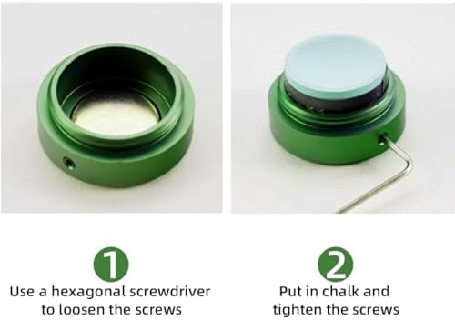 TAOM Pool Chalk Holder Round Shaped Practical Tool Billiards Accessories Magnetic Mini Chalk Tip Case Container Round Box Billiards