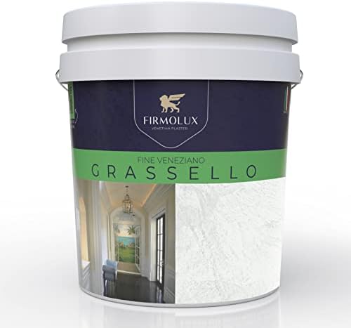 FirmoLux Grassello Authentic Venetian Plaster | Shiny Polished Plaster | Made in Italy from Lime & Marble | Light Colors (3) | Color: BM2121-60 White Diamond