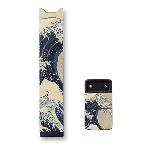 Biijo Japan Juul Skin Wrap for juul Accessories Sticker SYARAKU Hokusai Utagawa Kuniyoshi UKIYOE (Hokusai NAMI)