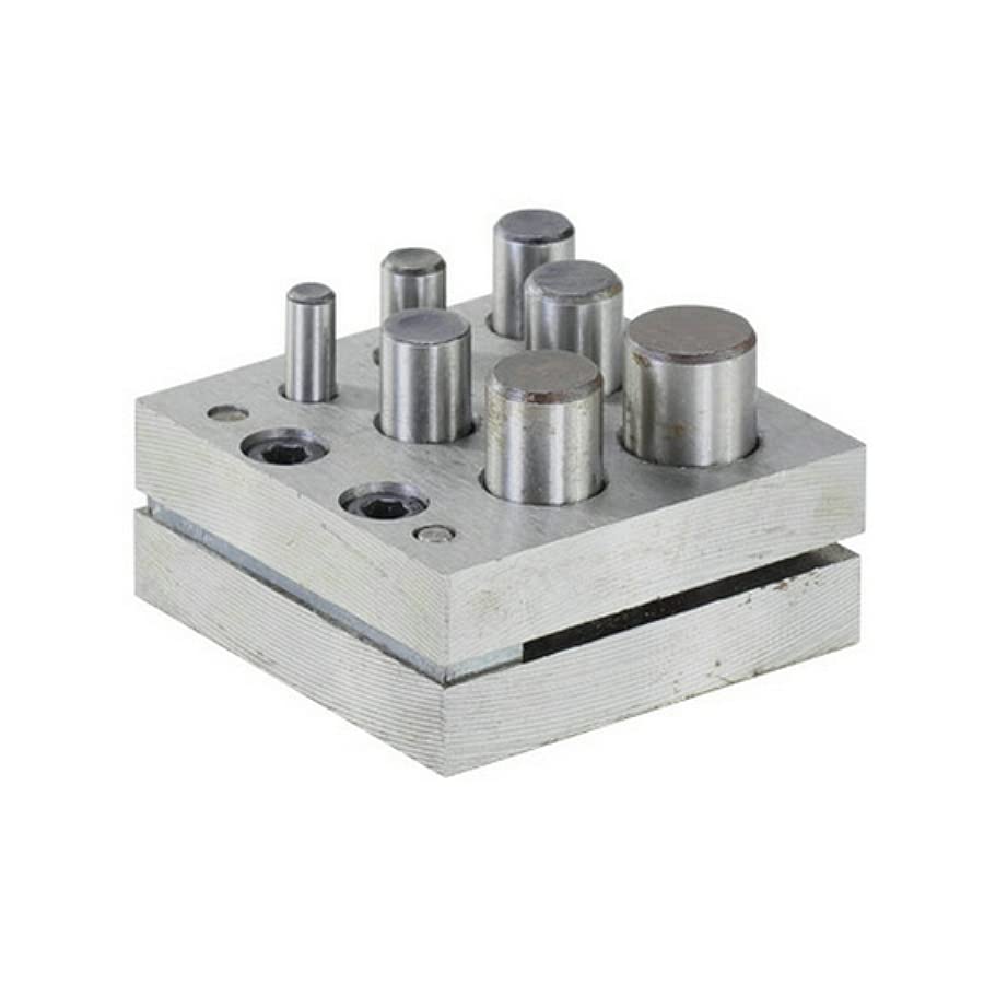 Jewelers Disc Cutter Punch Set 7 Holes Metal Circle Round Mold Cutting Punching Jewelry Tools Goldsmith Punching Die