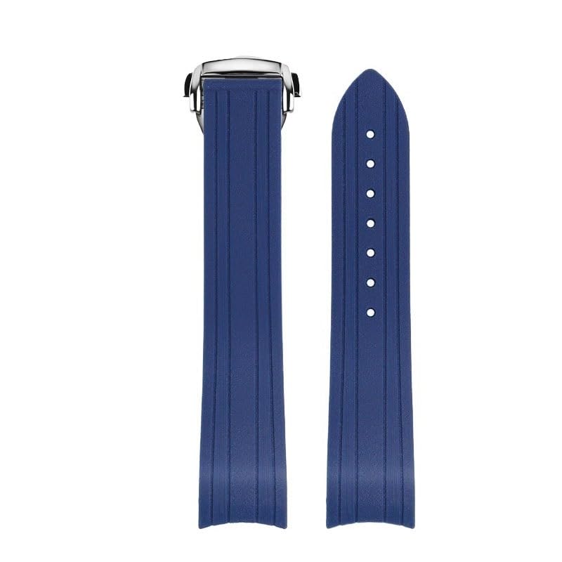 Bracelet montre incurvé caoutchouc pour Omega Seamaster 300 finition premium