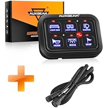 Auxbeam 6 Gang Switch Panel BC60 Blue Backlit + 47 inch Extension Wiring Harness